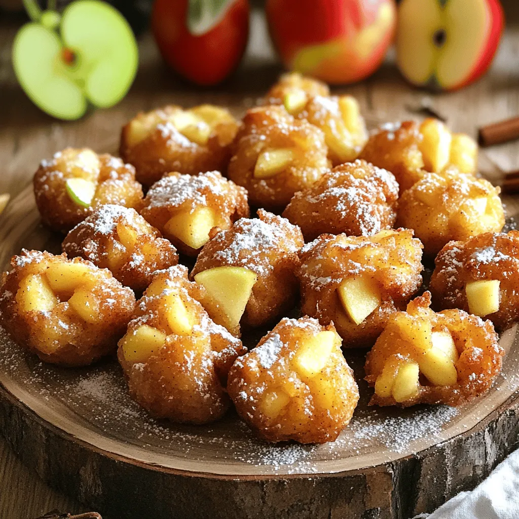Cinnamon-Glazed Apple Fritter Bites Delicious Treat