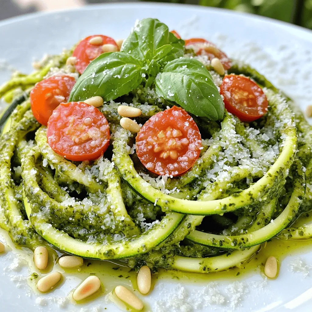 Zucchini Noodles with Pesto Simple Fresh Delight