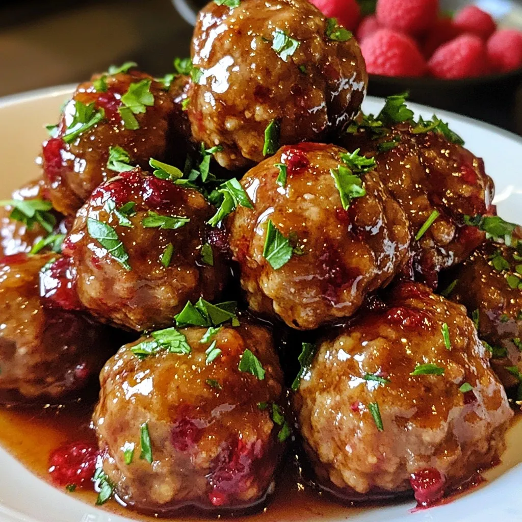 Raspberry Glazed Meatballs Tasty and Easy Recipe