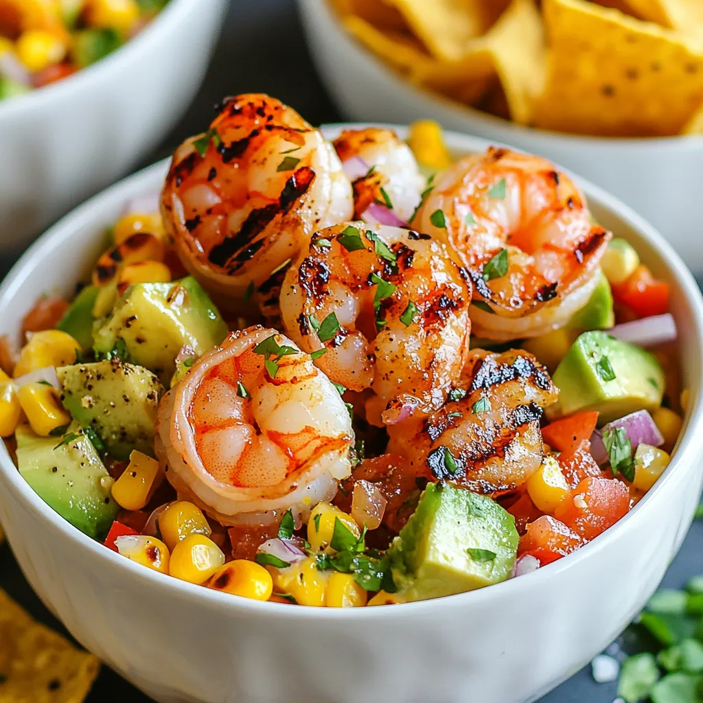 Grilled Shrimp Avocado Corn Bowls Fresh and Tasty Meal