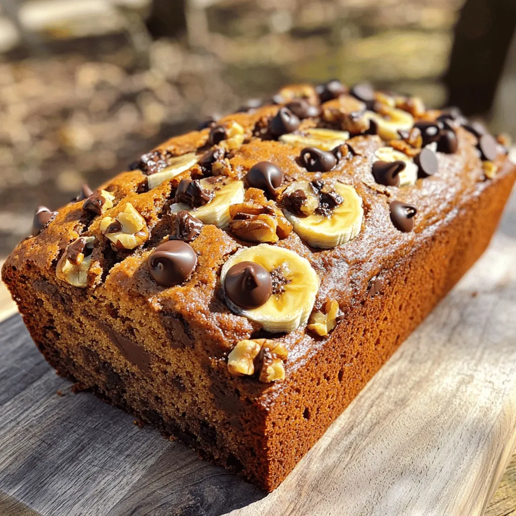 Bakery Style Chocolate Chip Banana Bread Recipe