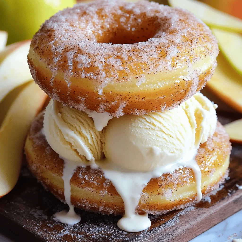 Apple Cider Donut Ice Cream Sandwiches Delightful Treat
