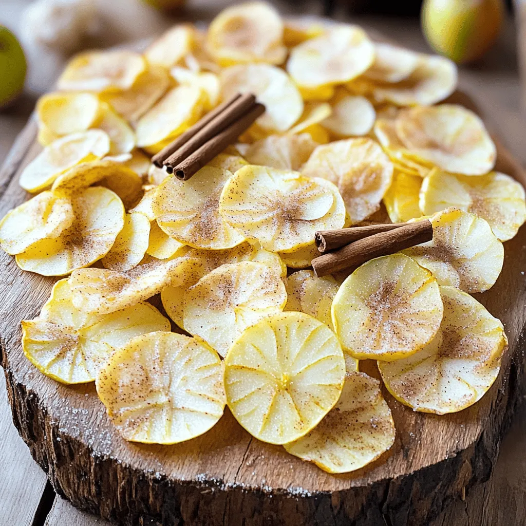 Cinnamon Sugar Baked Apple Chips Crispy and Easy Snack