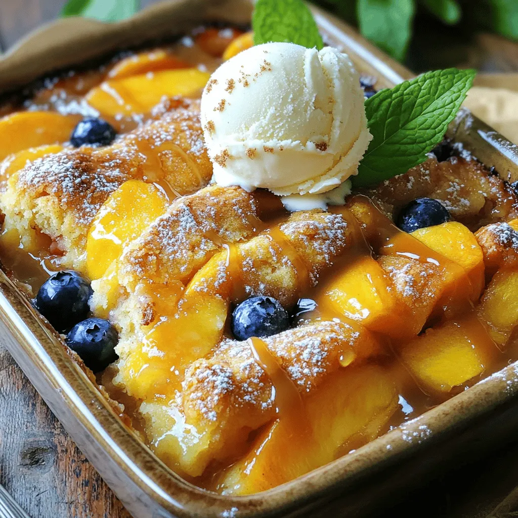 Bourbon Peach Cobbler Delightfully Sweet Dessert Treat