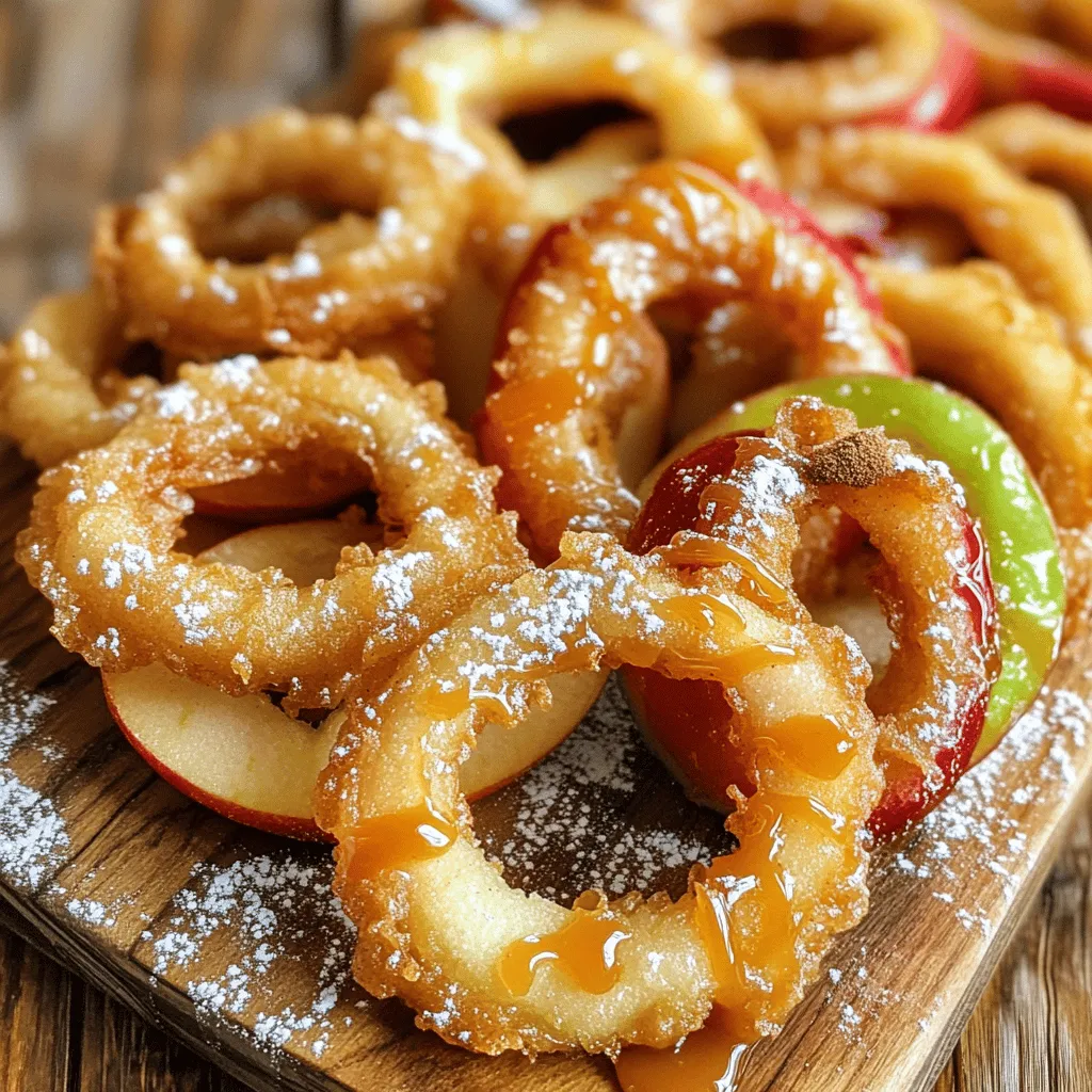 Crispy Fried Apple Rings Delightful Snack Idea